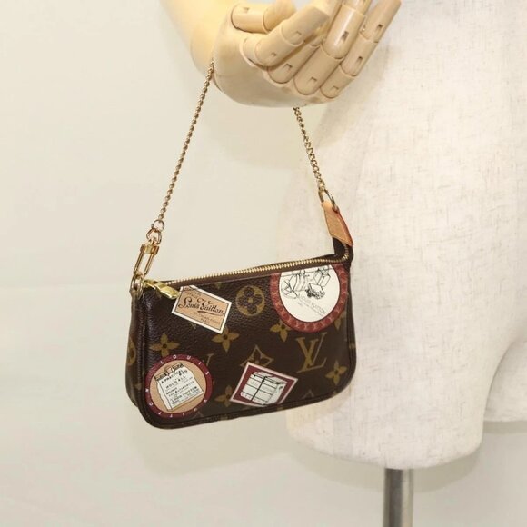 LOUIS VUITTON Monogram Patch Mini Pochette Accessoires Pouch M95804 Auth 117... - Picture 14 of 16